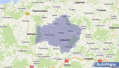 jodłownik|Gmina Jodłownik Map